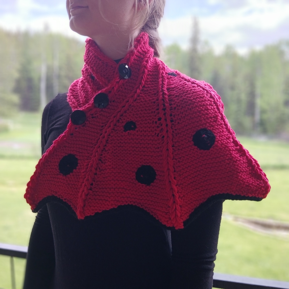 Dragon Wing Cowl Scarf - Ladybug